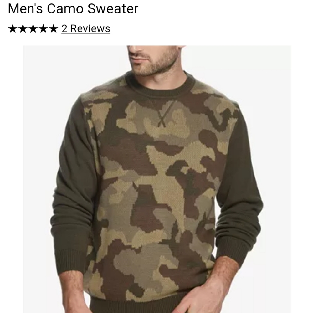 Men's camo sweater